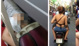 Mặc quần đùi siêu ngắn đi xe giường nằm, cô gái 'hớ hênh' khiến dân mạng ngao ngán