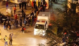 Đoàn xe đặc dụng dẫn giải ông Đinh La Thăng và đồng phạm về trại tạm giam