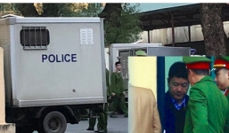 Xe đặc chủng đưa ông Đinh La Thăng, Trịnh Xuân Thanh đến tòa, bắt đầu phiên xét xử