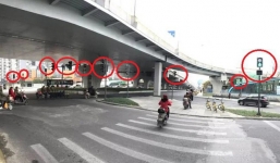 Trung Quốc: Người dân hoang mang vì ngã tư này có tới... 37 cột đèn giao thông