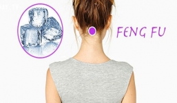 Đặt 1 viên đá lạnh vào huyệt sau gáy, cơ thể như được trẻ hóa trở lại
