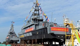 Bộ đội Biên phòng tổ chức lễ hạ thủy 2 tàu tuần tra cao tốc tối tân