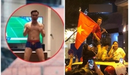 Sao Việt cởi đồ ăn mừng chiến thắng của U23 Việt Nam