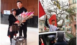 Đoàn Văn Hậu U23 được đại gia Thái Bình đón rước về quê bằng siêu xe