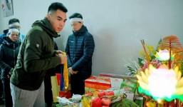 Tiền vệ Đức Huy được tiếp đón nồng nhiệt tại quê nhà Hải Dương