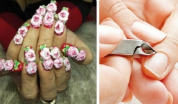 Bộ móng tay đón Tết của cô gái khiến nhiều người giật mình