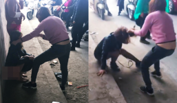 Cô gái trẻ bị lột quần, túm tóc đánh ghen sau khi lớn tiếng thách thức vợ của nhân tình ngay ngày mùng 4 Tết