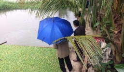 Vợ bàng hoàng phát hiện chồng chết dưới ao với nhiều vết chém