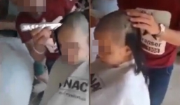 Cô gái cạo trọc đầu để nhận 2 triệu đồng ngày đầu năm gây bão mạng