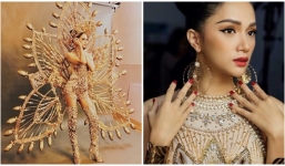 Bất ngờ trước màn thử trang phục dân tộc nặng 55kg của Hương Giang Idol mang đi thi Hoa hậu Chuyển giới