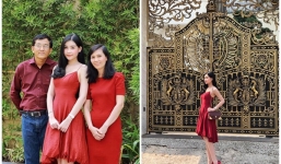 Hoa hậu Lê Âu Ngân Anh 'thả dáng' bên căn biệt thự siêu khủng khiến dân mạng xôn xao.