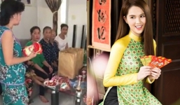 Ngọc Trinh tặng quà và lì xì khủng cho họ hàng nhà mẹ kế sau Tết