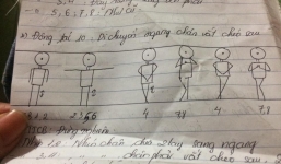 Chép phạt Thể dục bằng tranh vẽ, có tâm thế này thi không qua nữa thì cũng thua!