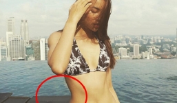 Đăng ảnh mặc bikini nóng bỏng, Phạm Hương bị soi chỉnh ảnh đến mức 'biến dạng'