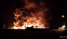 Cháy lớn kinh hoàng tại khu tập kết rác thải ở Hải Dương, cột khói bốc cao hàng chục mét