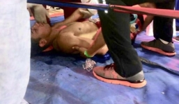 Võ sĩ bị xuất huyết não sau khi cố trụ 7 hiệp đấu trên võ đài