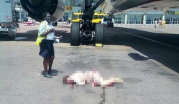 Nữ tiếp viên hàng không nguy kịch vì rơi từ cửa máy bay xuống đất