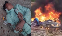 Thanh niên trộm chó bị người dân bắt được đánh nhừ tử, đốt xe máy