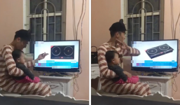 Clip: Ông bố chuyên viên tiếp thị dỗ con bằng một bài quảng cáo bếp điện