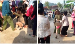 Vợ đánh bồ nhí của chồng dã man, lột quần áo giữa phố đông người