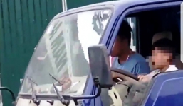 Ủy Ban ATGT Quốc gia yêu cầu xác minh clip bé trai lái xe tải trên đường