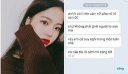 'Phi công trẻ' đùng đùng bỏ về khi thấy người yêu ngoài 30 đánh son đỏ, mặc áo dạ phanh cúc vì cho rằng như vậy là gian ác, buông thả