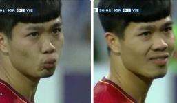 Biểu cảm khó hiểu của Công Phượng trong trận Việt Nam - Jordan được chia sẻ rầm rộ