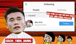 Bảo Anh là sao nữ duy nhất Bùi Tiến Dũng follow trên Instagram