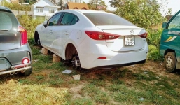 Đà Lạt: Ô tô đắt tiền bị kẻ gian kê gạch rồi tháo trộm hết cả 4 bánh trong đêm