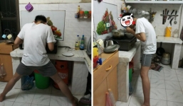 Nỗi khổ của chàng trai cao 1m82: Xoạc chân hết cỡ mới đứng vừa kệ bếp, mẹ chỉ ước con lùn đi 10cm