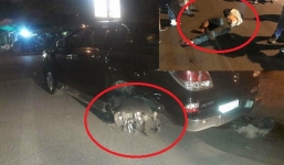 Xe bán tải đâm xe máy, tài xế kéo lê nạn nhân hàng trăm mét trên phố Hà Nội bị dân vây đánh