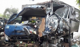 Tài xế tử vong trong cabin sau vụ ô tô tải tông trực diện xe ben