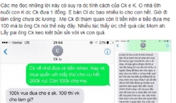 Chị em tranh cãi chuyện suốt 6 tháng nuôi con chồng không giúp đồng nào, vợ biếu mẹ chồng 100 nghìn đi chơi thì bị mắng keo kiệt