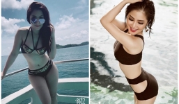 Ảnh bikini tiết lộ về vóc dáng thực sự của Hương Tràm
