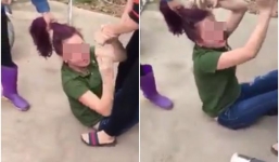 Bồ nhí bị đánh ghen giữa đường dã man vì ngang nhiên cặp kè với chồng còn gọi điện cho vợ thách thức