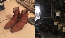 Dù phòng trọ bị cháy trụi do hỏa hoạn, nam sinh vẫn vui mừng vì đôi giày quý còn nguyên không sứt mẻ