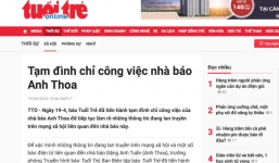 Đình chỉ nhà báo Anh Thoa báo Tuổi trẻ làm rõ nghi vấn xâm hại tình dục