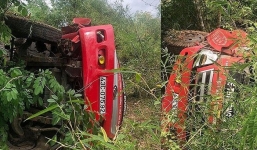 Xe bồn rơi xuống vực đèo, tài xế văng khỏi cabin tử vong tại chỗ