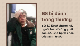 Bác sĩ đang cấp cứu thì bị đánh tóe máu đầu, vẫn tiếp tục cứu người bệnh trước