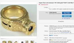 Chiếc nhẫn của James Bond phiên bản đời thực được bán trên eBay có giá lên tới 20.000 USD