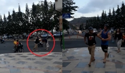 Vũng Tàu: Đánh vợ giữa phố, người đàn ông bị thanh niên Tây lao vào khóa tay