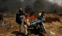 Israel nổ súng làm 1.000 người Palestine bị thương tại Dải Gaza