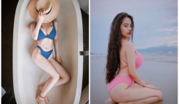 Ca nương Kiều Anh 'đốt mắt' dân mạng với bikini cực nóng bỏng