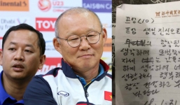 Lộ bản viết tay lời dặn dò của HLV Park Hang-seo dành cho cầu thủ U23 Việt Nam