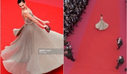 Thảm đỏ Cannes 2018: Mỹ nhân Nhật gây hoang mang với màn tạo dáng 'có 1 không 2'