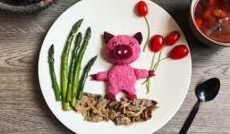 Chùm ảnh: Bà mẹ trẻ mỗi ngày vẽ một bức tranh bằng thức ăn cho con, không ngày nào bị lặp ý tưởng mới tài