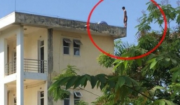 Cảnh sát quật ngã thanh niên đòi tự tử vì không được mẹ cho tiền mua xe máy và trả nợ