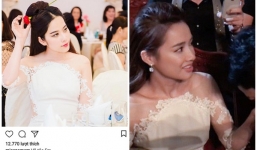 Nam Em bất chấp diện lại váy Nhã Phương mặc lúc được Trường Giang cầu hôn, kèm lời thách thức khó tin