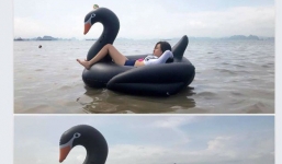 Đi du lịch gặp đúng ngày nước biển đen ngòm, cô gái xinh đẹp nhờ dân mạng chỉnh ảnh cho long lanh và cái kết xấu hổ