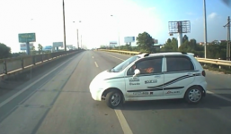 Hà Nội: Bất ngờ quay đầu xe giữa đường, tài xế Matiz suýt gây tai nạn thảm khốc